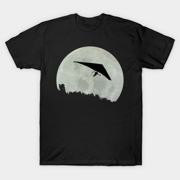 Moon Hang Glider T-Shirt by armanyoan